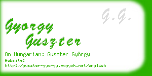 gyorgy guszter business card